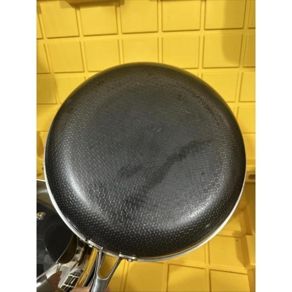 HEXCLAD 5 Piece Nonstick Stainless Steel Frying Pan Set 10 12 and 14